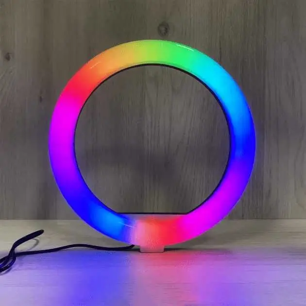 Лампа кольцевая для селфи MJJ-26 USB LED RGB + держатель (900263) - фото 5