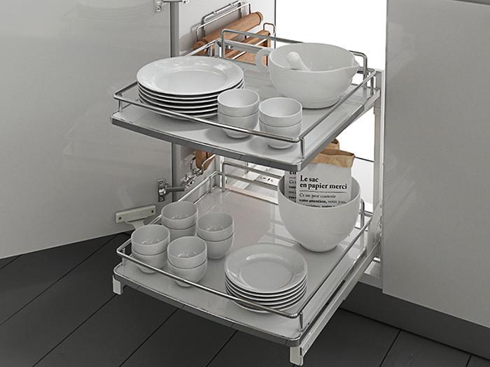 Колонна выдвижная Pegasus в модуль INOXA Ellite 861E/50CB с 2 сетками 450 мм 585 мм Хром/Белый (103289)