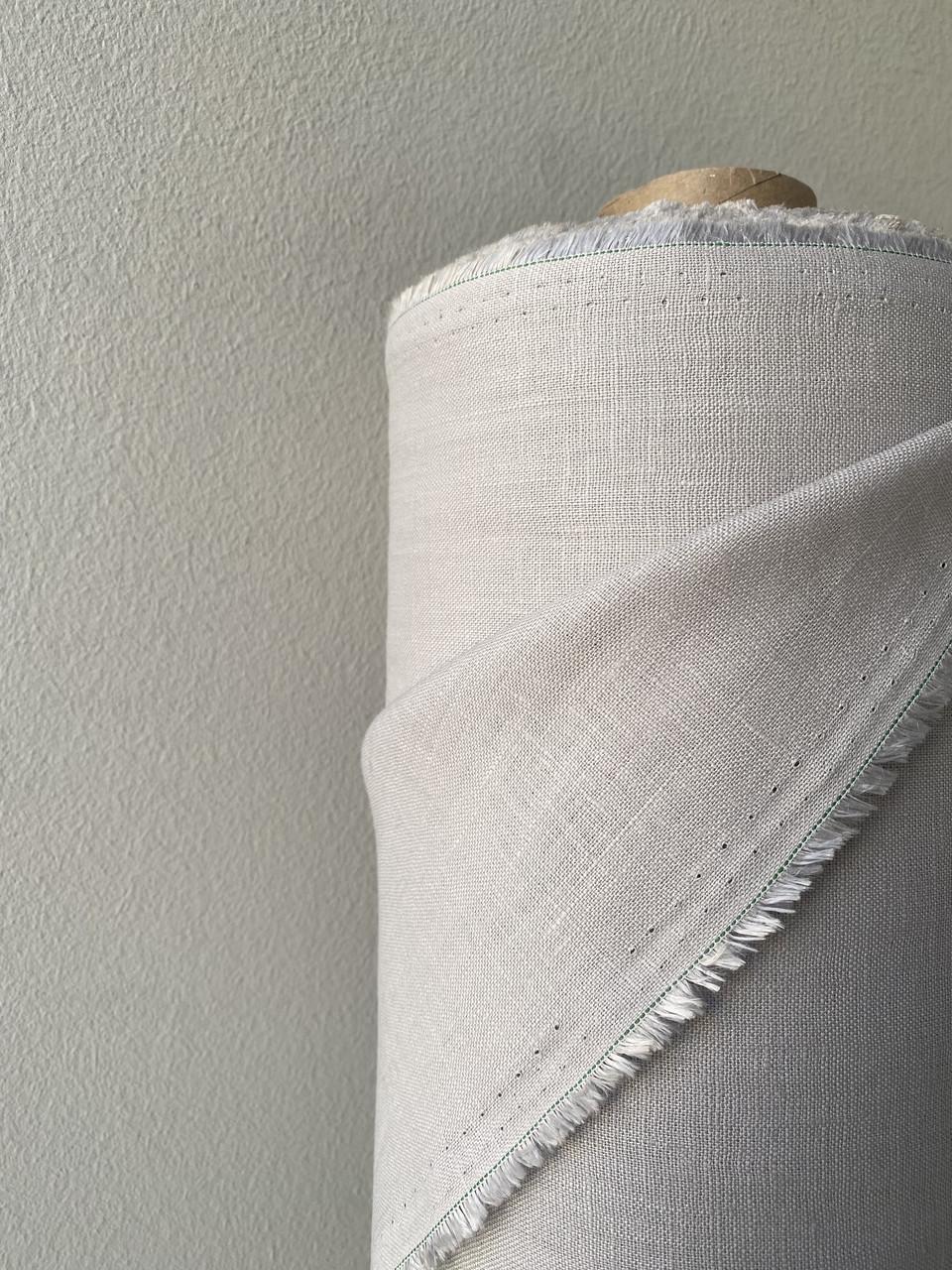 Ткань костюмная LINEN PLUS 100% лен 143 см 530 Светло-серый - фото 5