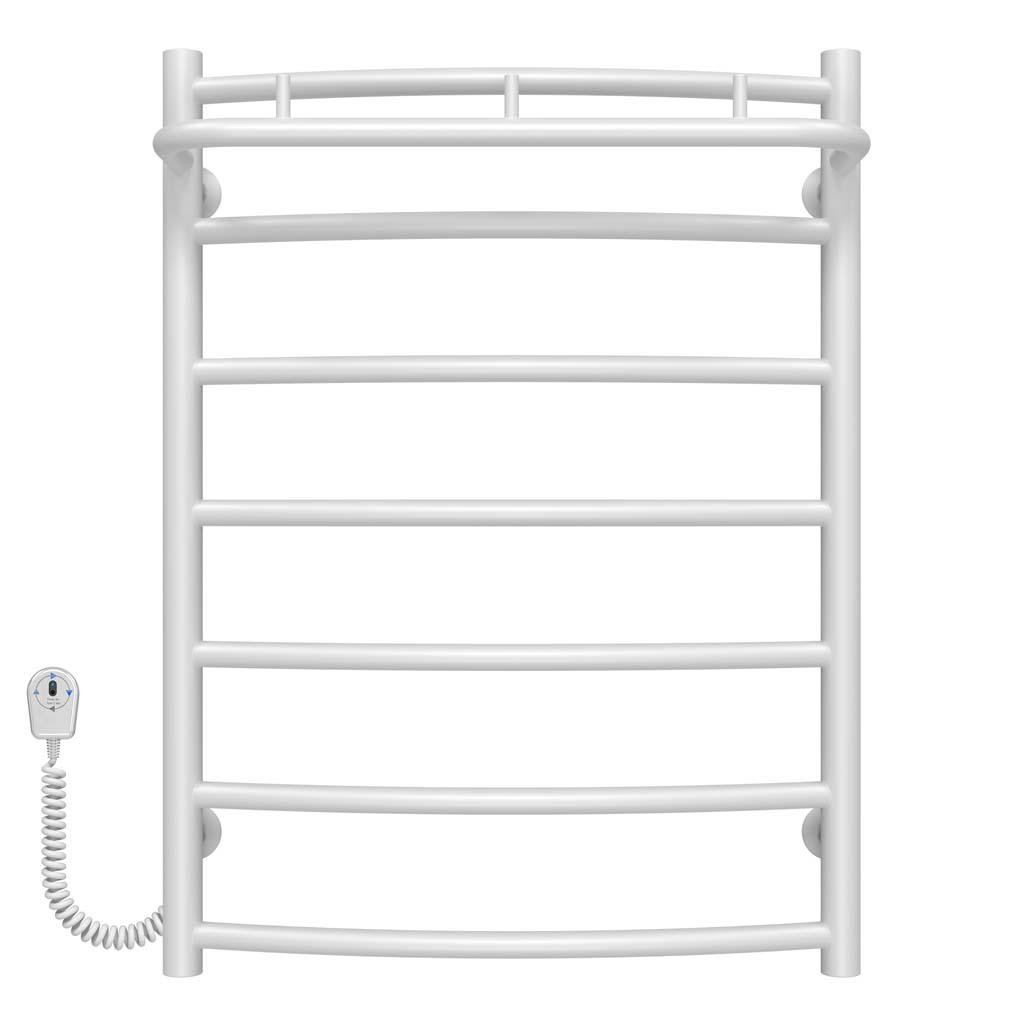 Полотенцесушитель электрический Deffi Классик N П7 EF16 левое подключение нержавеющая сталь 500х700 мм Белый (C.KN.70.50.7.EWL5)