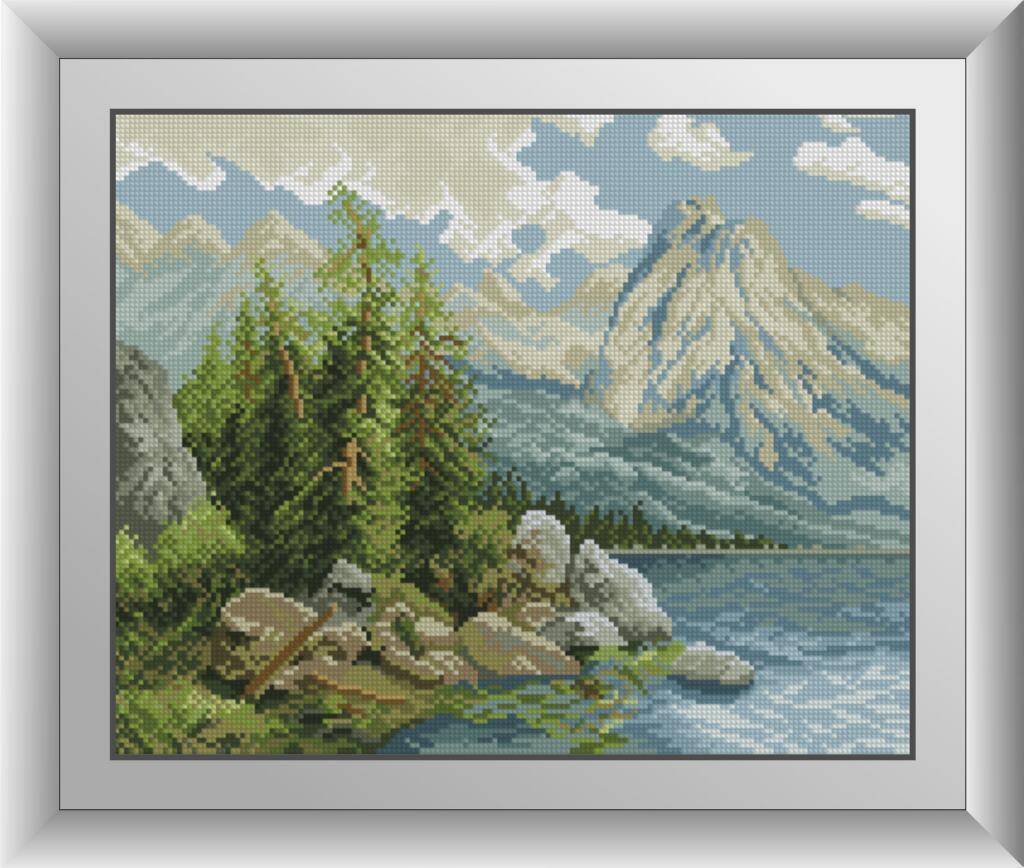 Алмазная мозаика Dream Art Озеро в горах 33x41 см (DA.30547)