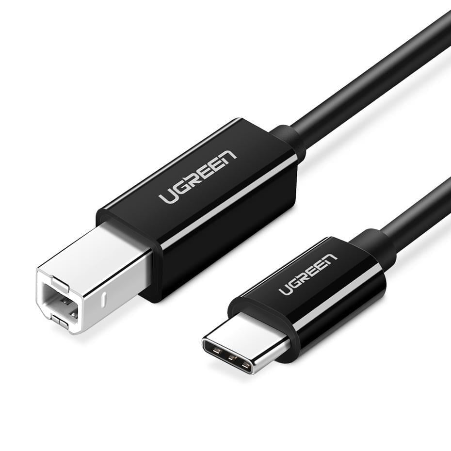 Кабель для принтера UGREEN Type-C-USB Type-B 2.0 480 Мбіт/с USB-C на USB-B 1 м Чорний (80811) - фото 1