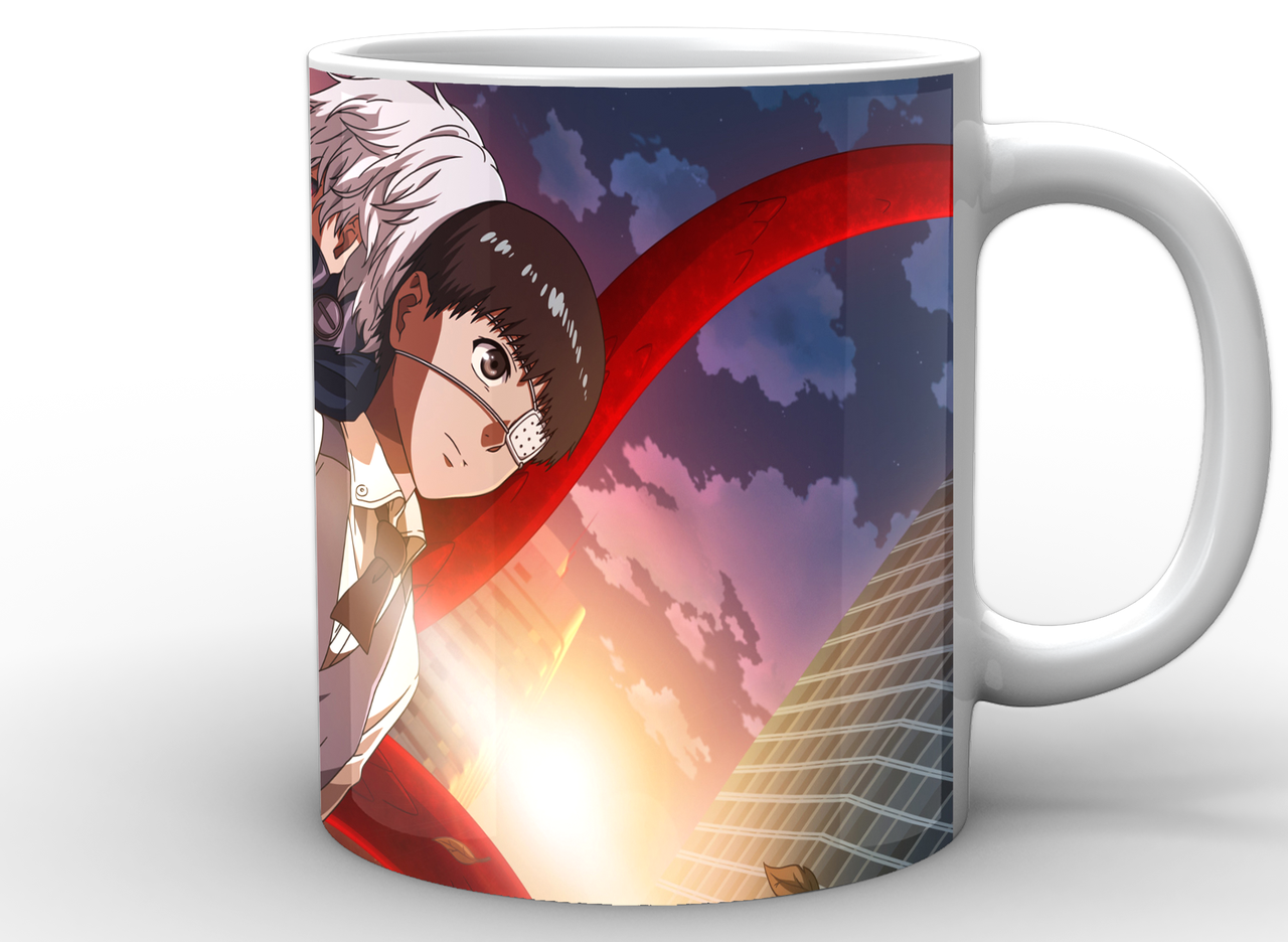 Чашка Gee! Tokyo Ghoul Токійський гуль Плечем до плеча Білий TG.02.003