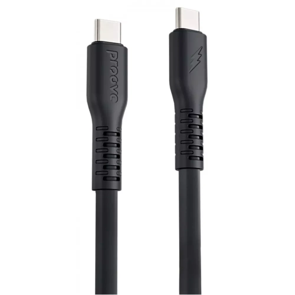 Кабель Proove Eternal Type-C to Type-C 60W силикон 2 м Черный