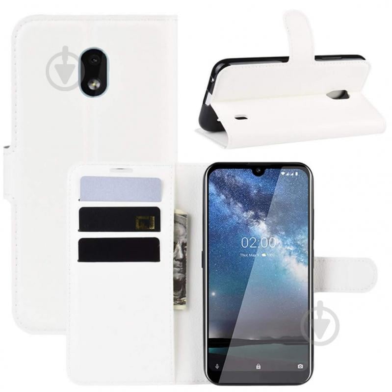 Чехол-книжка Litchie Wallet для Nokia 2.2 White (hub_ZroV44167) - фото 2