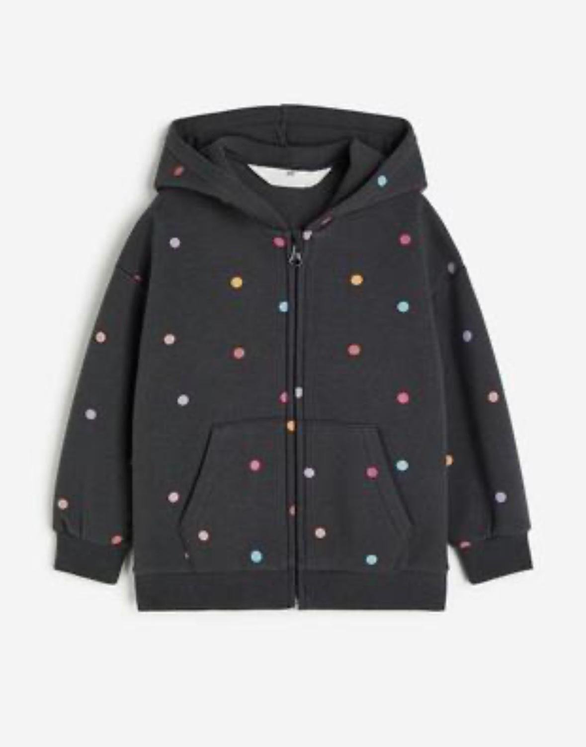 Худи детское утепленное на молнии H&M 98-104 см Серый (1196520)