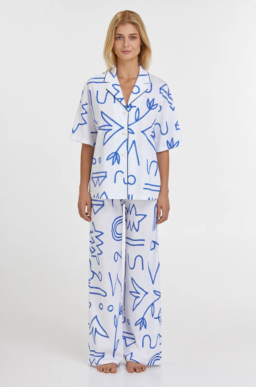 Пижама женская Ellen ABSTRACTION 5580/13/01 M Белый (31329111)