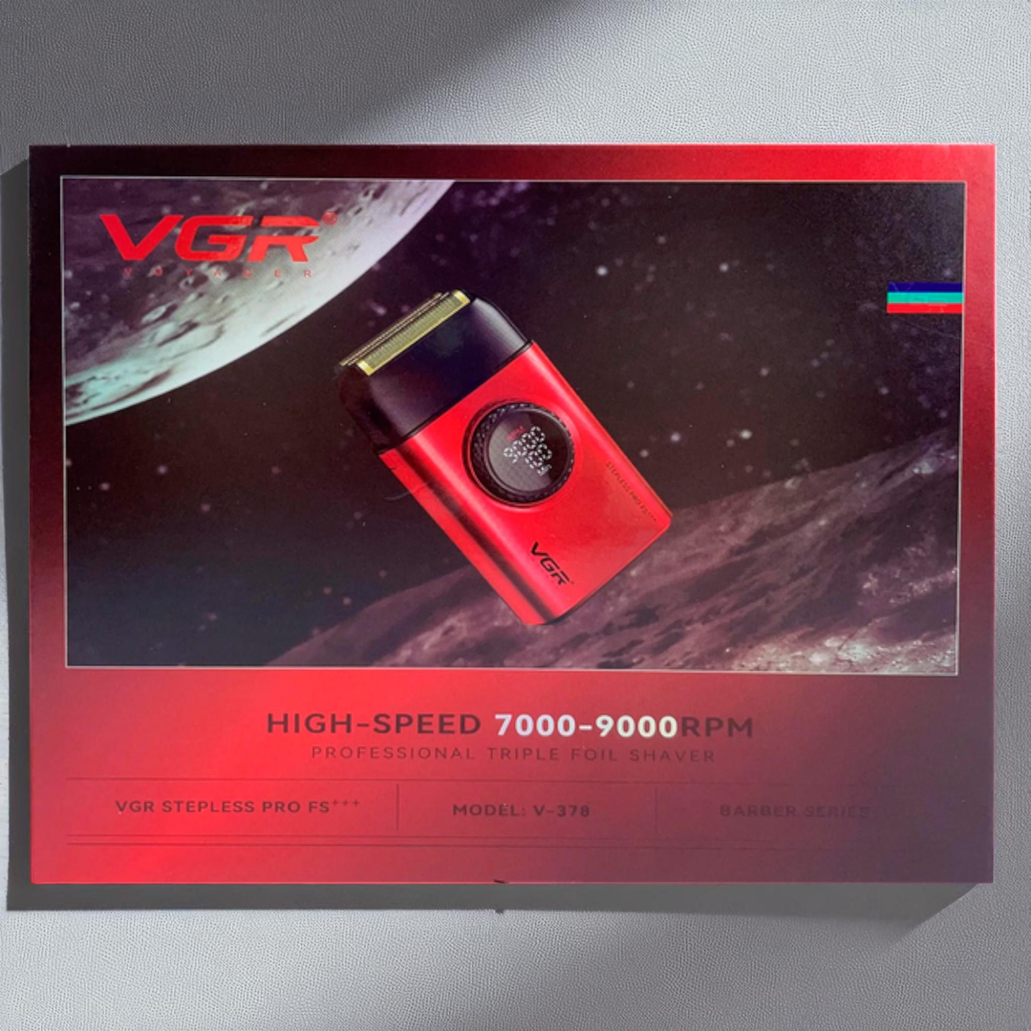 ШейверVGR V-378 тройное лезвие водонепроницаемость IPX6 LED-дисплей Red (E_V-378Red) - фото 7