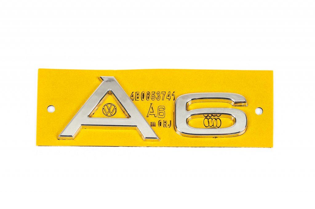 Надпись A6 4B0853741 Davs Auto для Audi A6 C5 2001-2004 гг. abs-пластик Хром