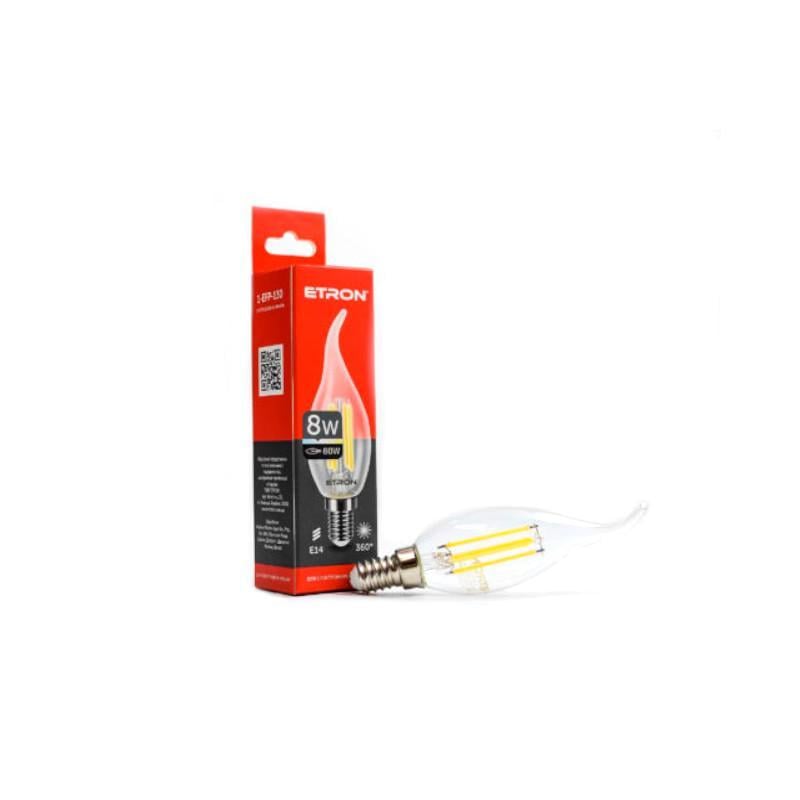 Лампа світлодіодна ETRON Tailed Filament Power 1-EFP-134 C37 6W 4200K E14 (27844536)