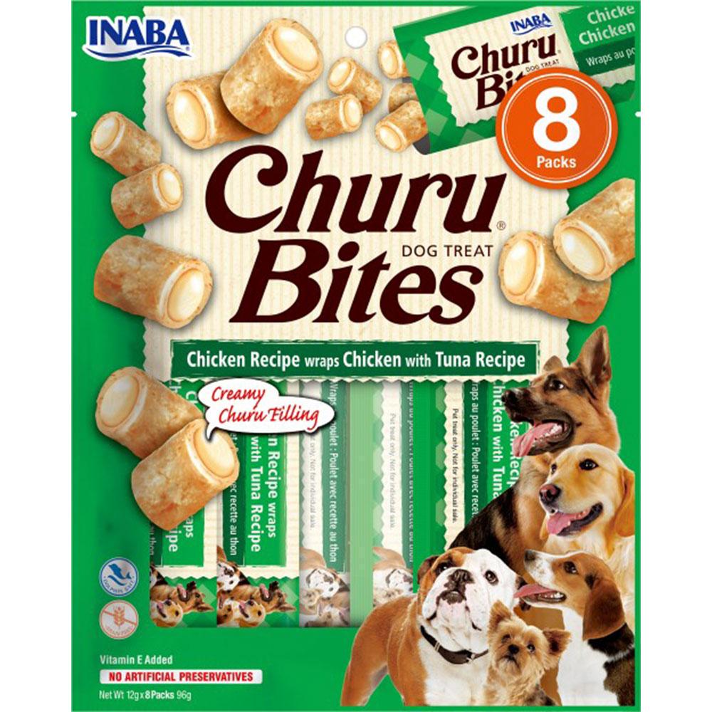 Лакомство для собак INABA Churu Bites Мясные трубочки с курицей и тунцем 8 шт. 12 г (1924466502)