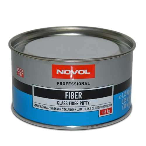 Шпаклевка NOVOL Fiber c стекловолокном 1225 1,8 кг (3096)