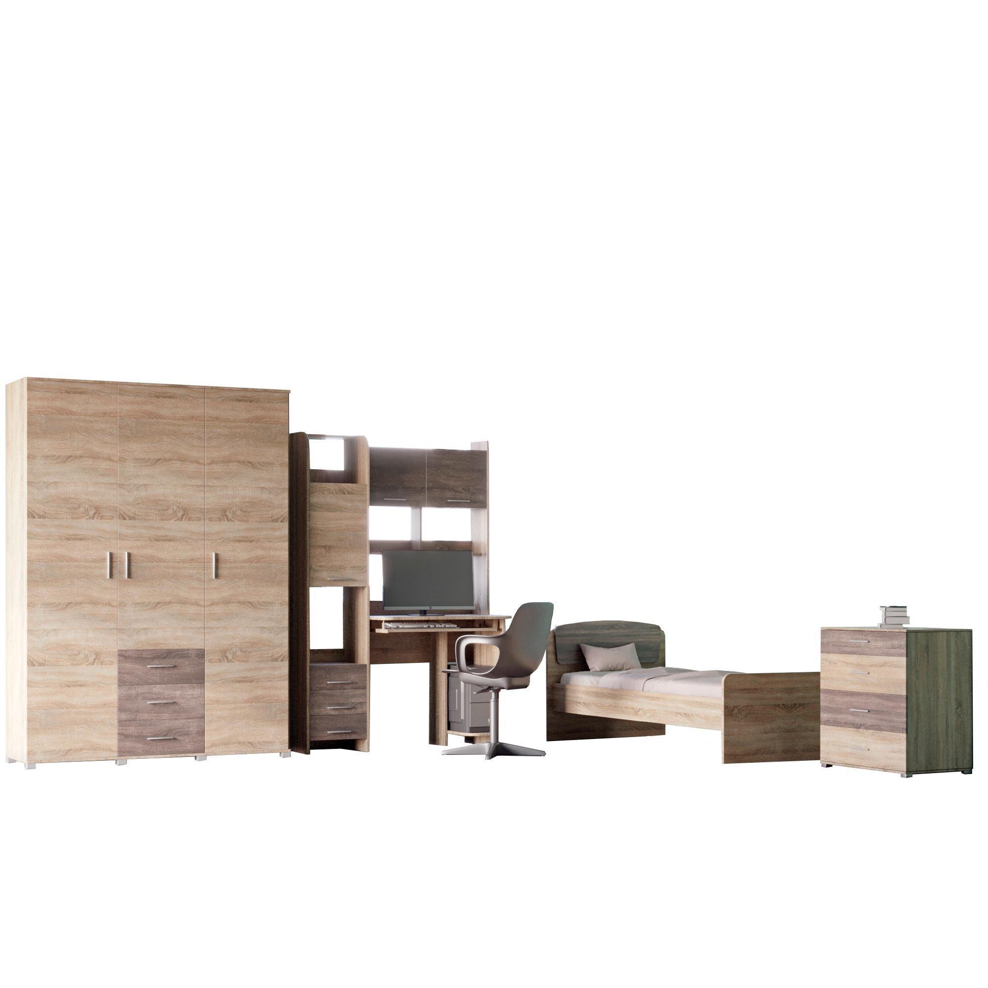 Спальня детская Эверест Бриз Комплект 8 Дуб сонома трюфель (ES-10324)
