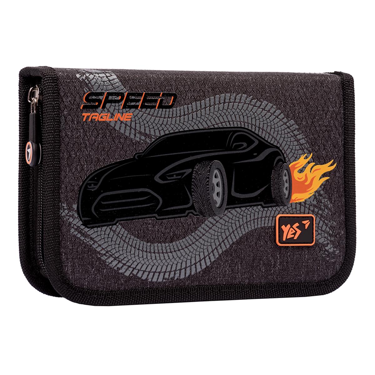 Пенал твердий YES одинарний з клапаном HP-03 Ride to the challenge Сірий (533060)