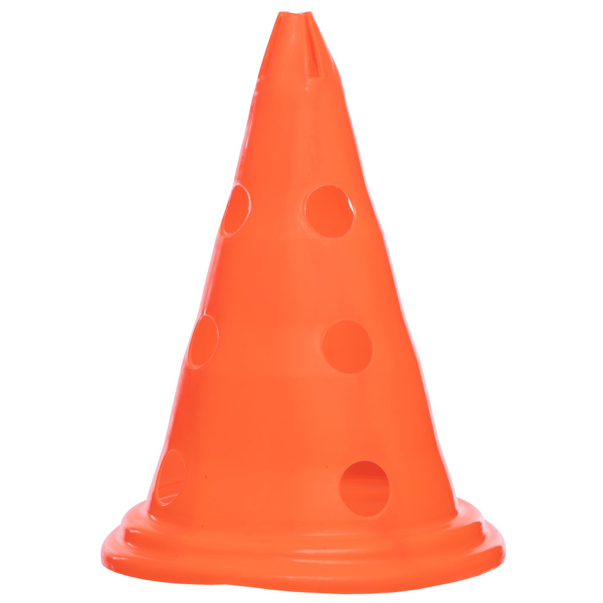 Конус-фишка для тренировок с отверстиями для штанги и держателем сверху Zelart SP-Sport C-6422 30 см Оранжевый (DR007420)