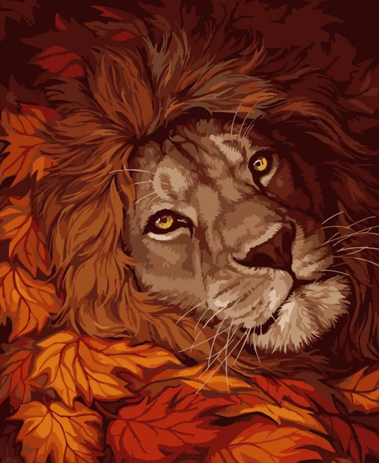 Картина по номерам Strateg Осенний лев 40x50 см (DY201)