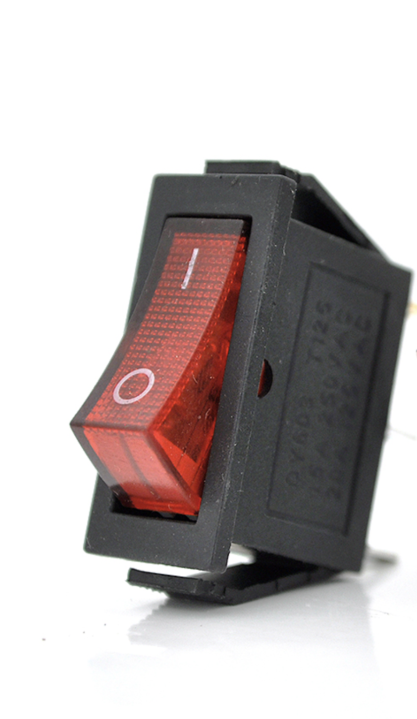 Переключатель on/on KCD3-102N 250VAC 16A 3 контакта Red (YUT_V3631)