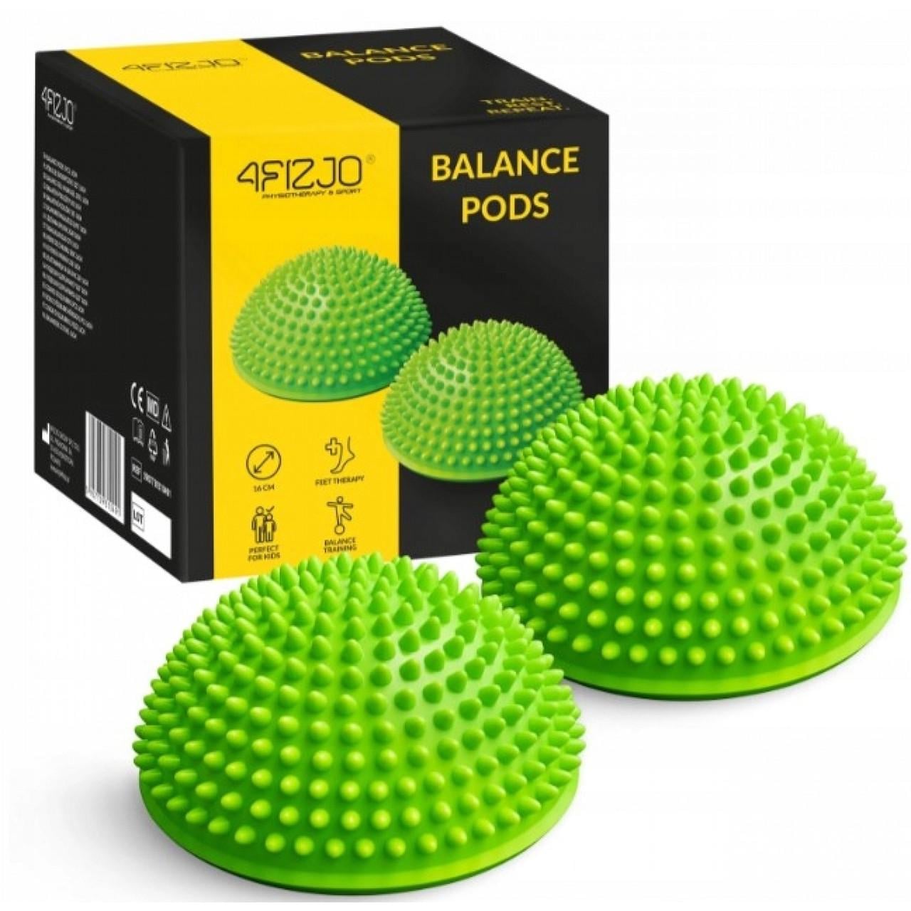 Набор балансировочных полусфер 4fizjo Balance Pad для массажа ног/стоп 16 см 2 шт. Green (P-5907739310507) Набор балансировочных полусфер 4fizjo Balance Pad для массажа ног/стоп 16 см 2 шт. Green (P-5907739310507)