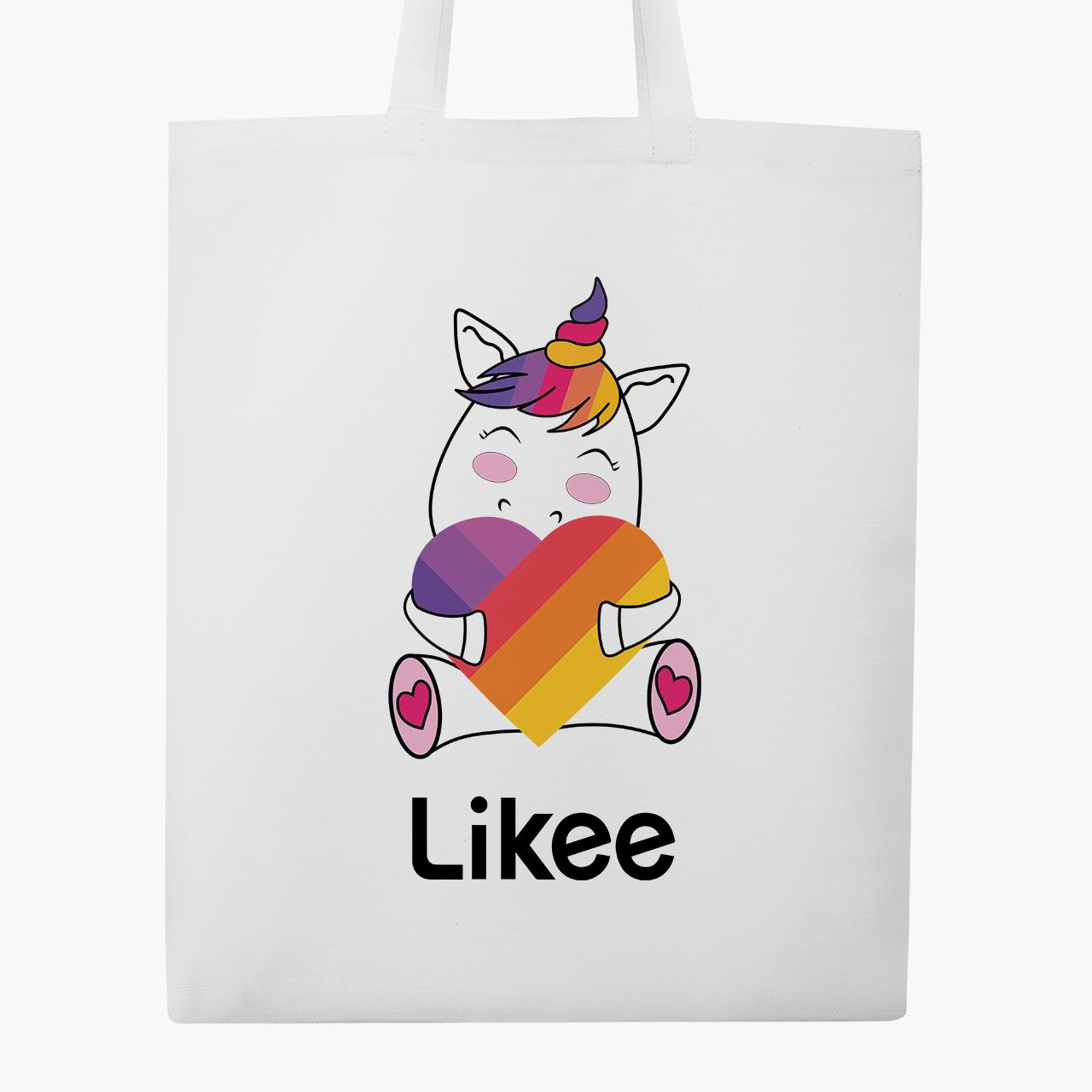 Эко сумка шоппер Likee Unicorn 41х35 см Белый (9227-1037-WT1)