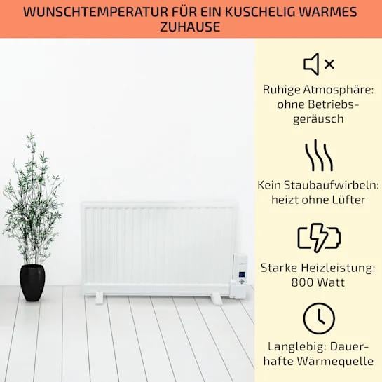 Обігрівач масляний OneConcept Wallander Ölradiator 800 Вт Білий - фото 3