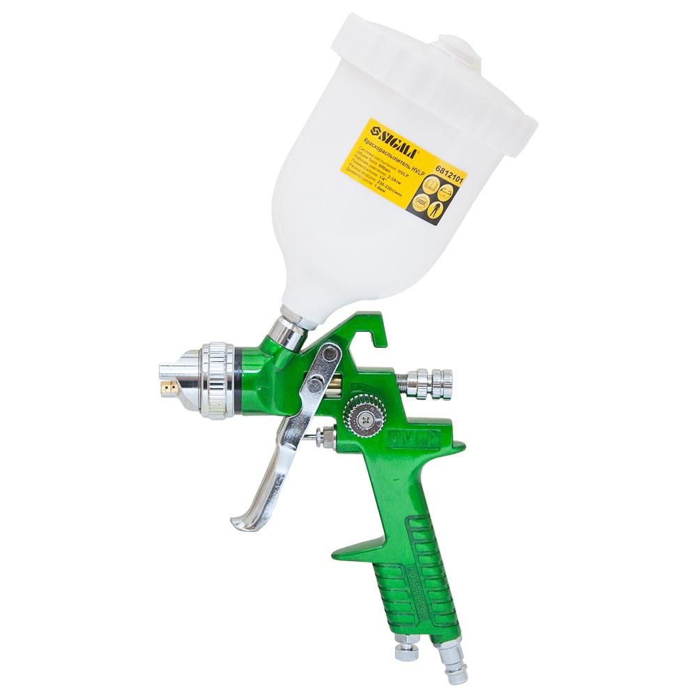 Краскораспылитель SIGMA HVLP Ø 1.3 мм 140-280 л/мин 3 бар Зеленый (6812101)