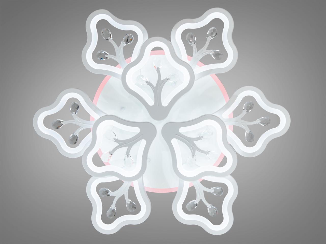 Люстра светодиодная 8149-6+3WH-LS 150W на 21 м2 Белый (1436054677)