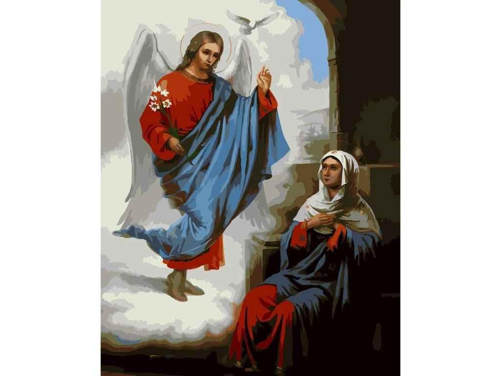 Картина по номерам Strateg Благовещение Пресвятой Богородицы 40х50 см (SY6694)