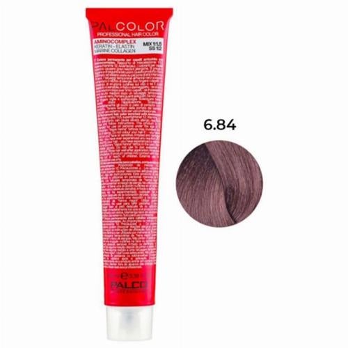 Крем-краска для волос PALCO с комплексом аминокислот 100 мл 6.84 блонд темный красно-горячий какао (2517998716)