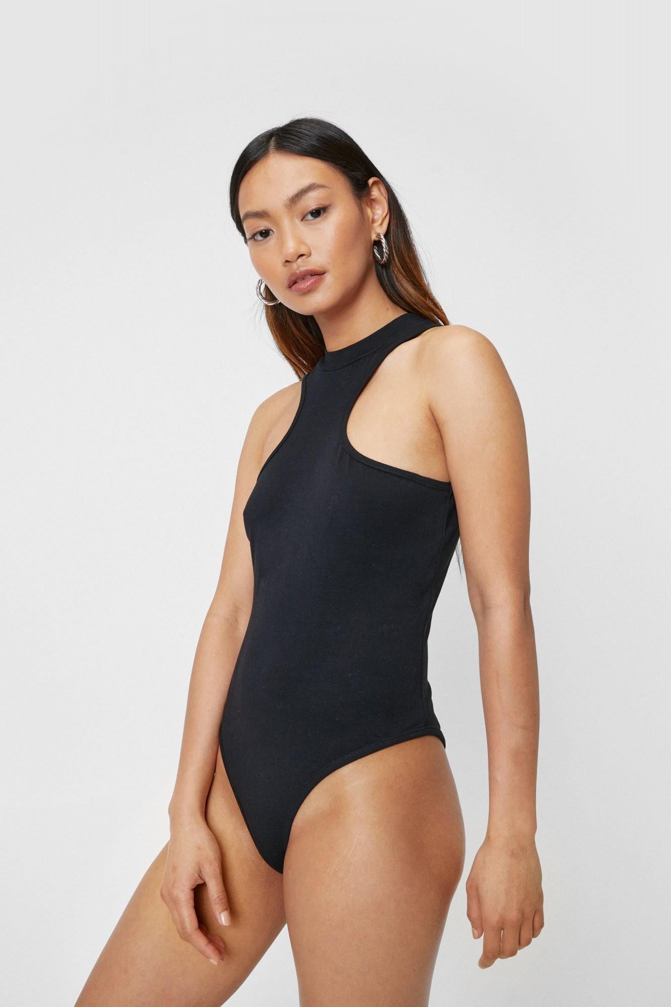 Боди-майка боксерка Nasty Gal 9737 L р. 46 Черный