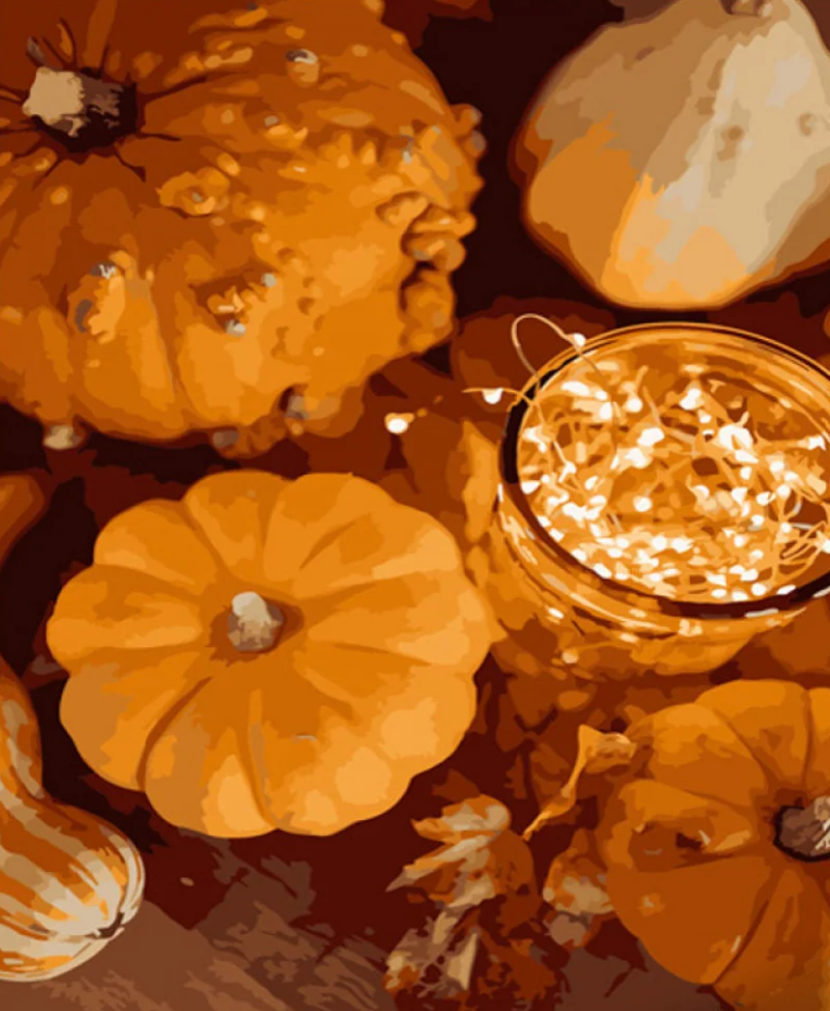 Картина по номерам Strateg Тыквенный натюрморт 40x50 см (GS648)