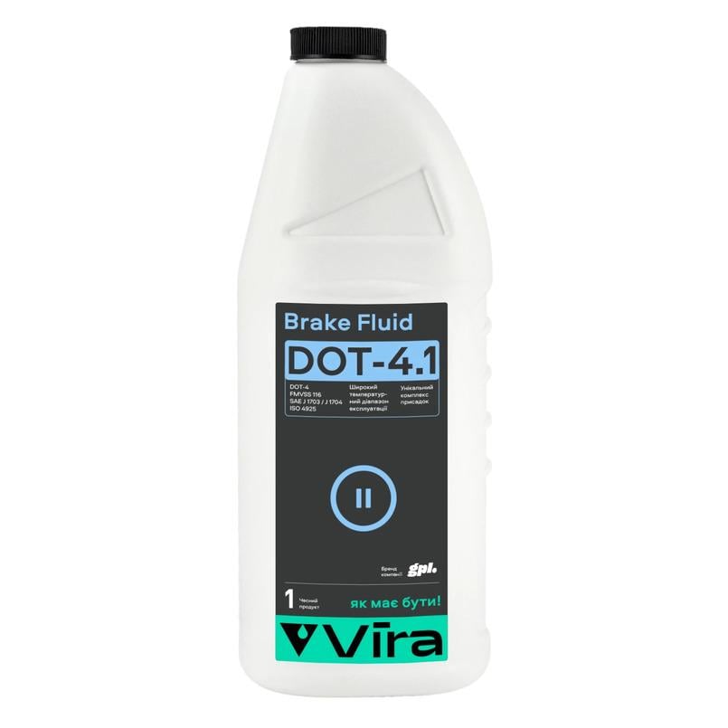 Рідина гальмівна VIRA Brake Fluid DOT-4.1 1 л (VI1102) Рідина гальмівна VIRA Brake Fluid DOT-4.1 1 л (VI1102)