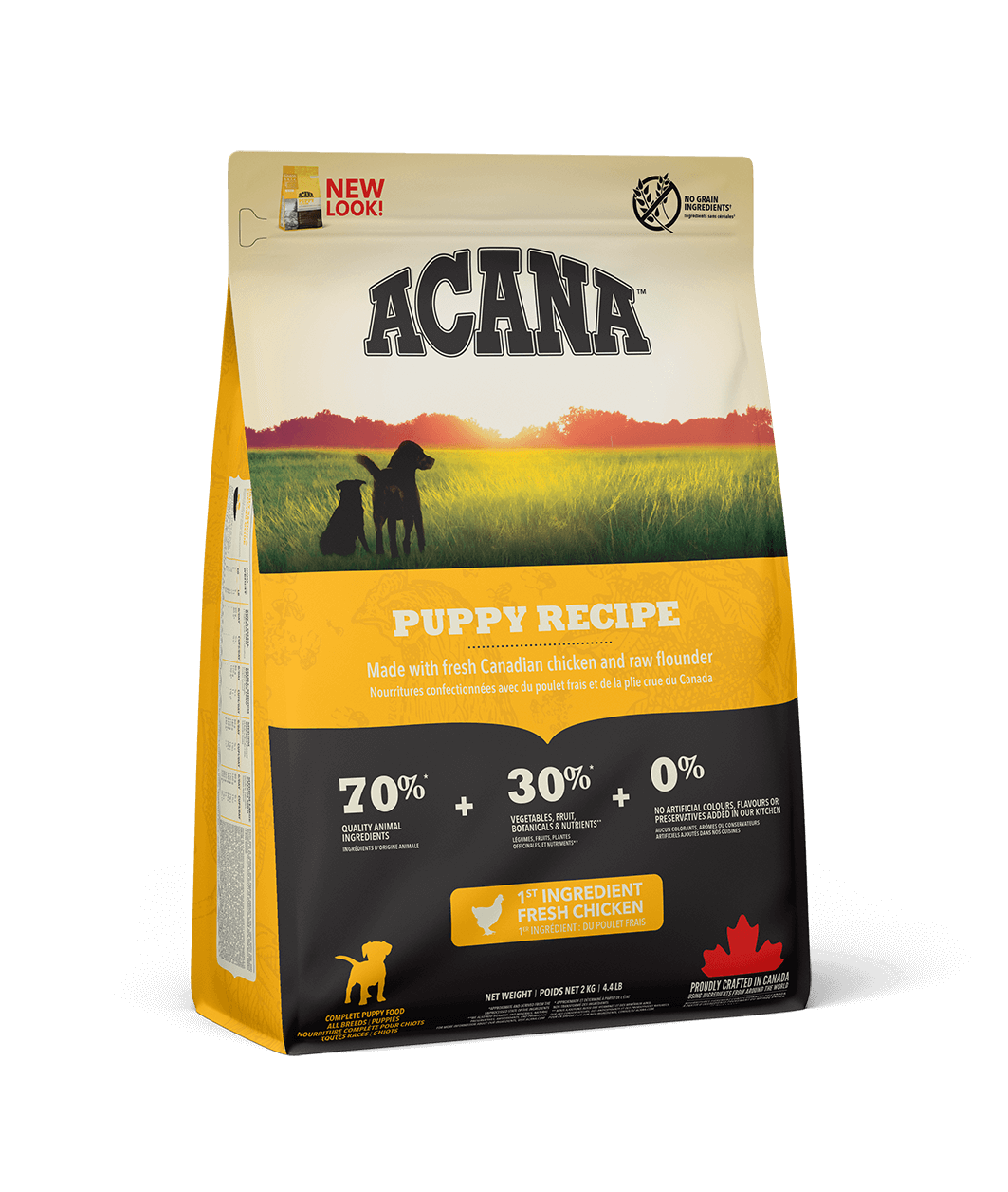 ᐉ Корм беззерновой Acana Puppy Recipe для щенков всех пород 2 кг (94714)