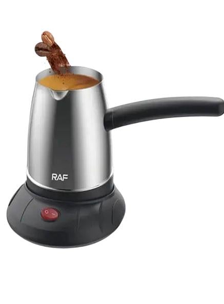 Турка электрическая из нержавеющей стали RAF R150 с защитой от перегрева 600 Вт 0,5 л Черный (оп4612M)