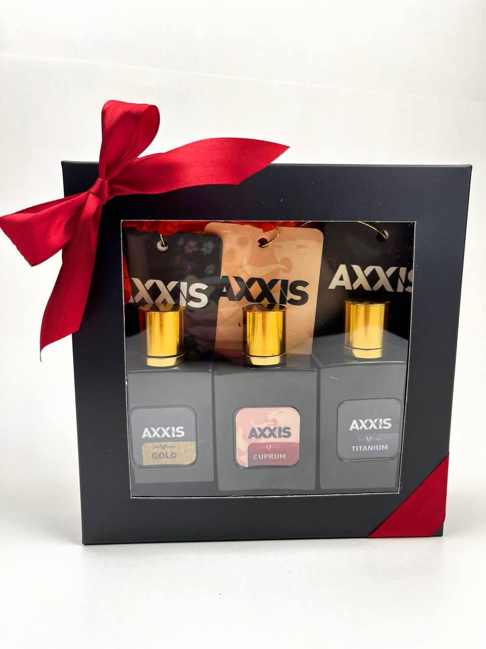 Подарочный набор мужской парфюмерии для автомобиля AXXIS Luxe Voyage Gold/Cuprum/Titanium 3х50 мл/ароматизатор для авто (5743-9002)