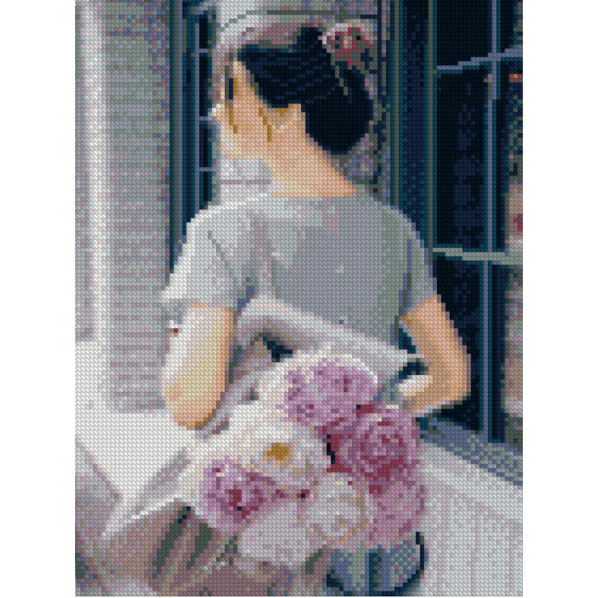 Алмазная мозаика Strateg Букет с собой 30х40 см (Str-HX273)