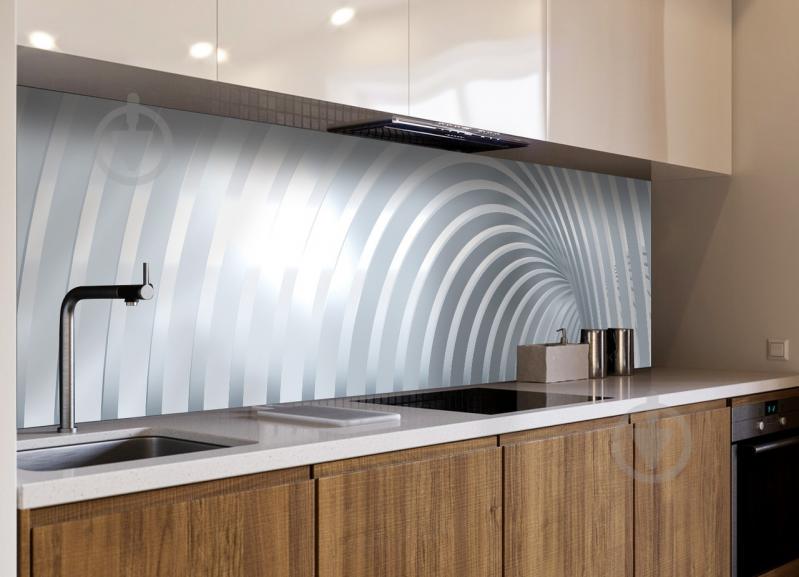 Наклейки кухонный фартук Zatarga "Дуги" 650х2500мм Серый (Z180272/1)