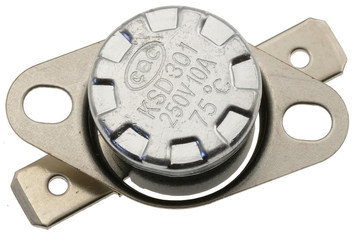Термореле KSD 301 75хC 10A 250V с кнопкой