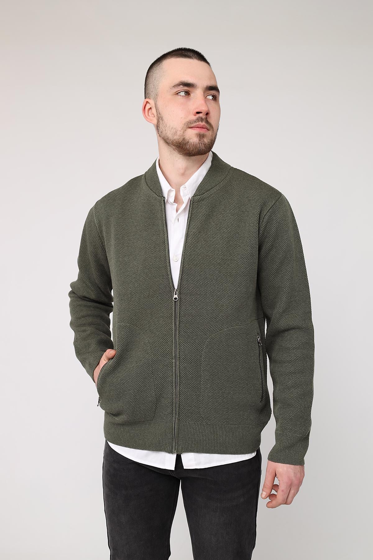 Кофта на молнии мужская Yuki ЦБ-00283238 р. 46 Хаки (SKT001082463) Кофта на молнии мужская Yuki ЦБ-00283238 р. 46 Хаки (SKT001082463)
