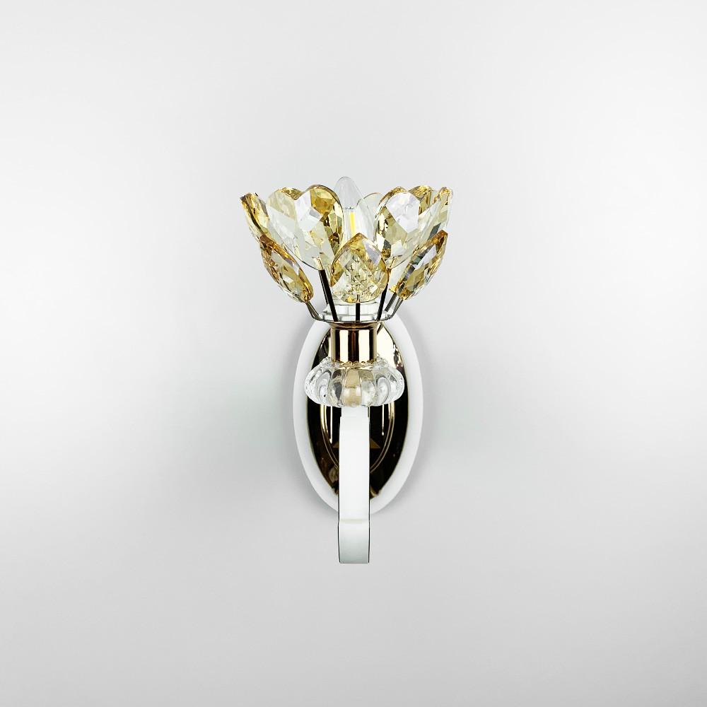 Бра с хрустальным цветком Золотой (86529/1 GD)