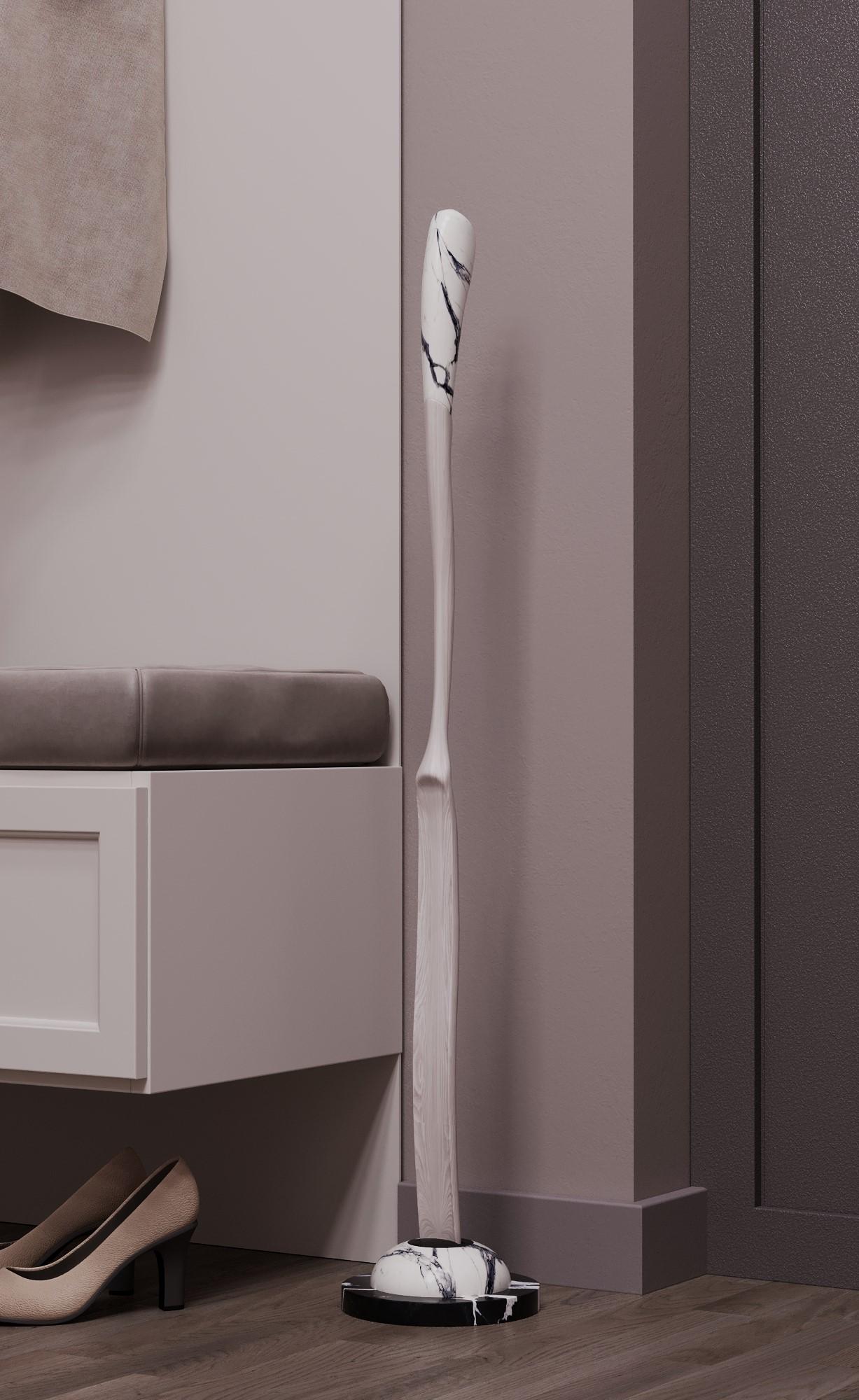 Ложка для обуви Klenn из дуба и эпоксидной смолы Белый - фото 2