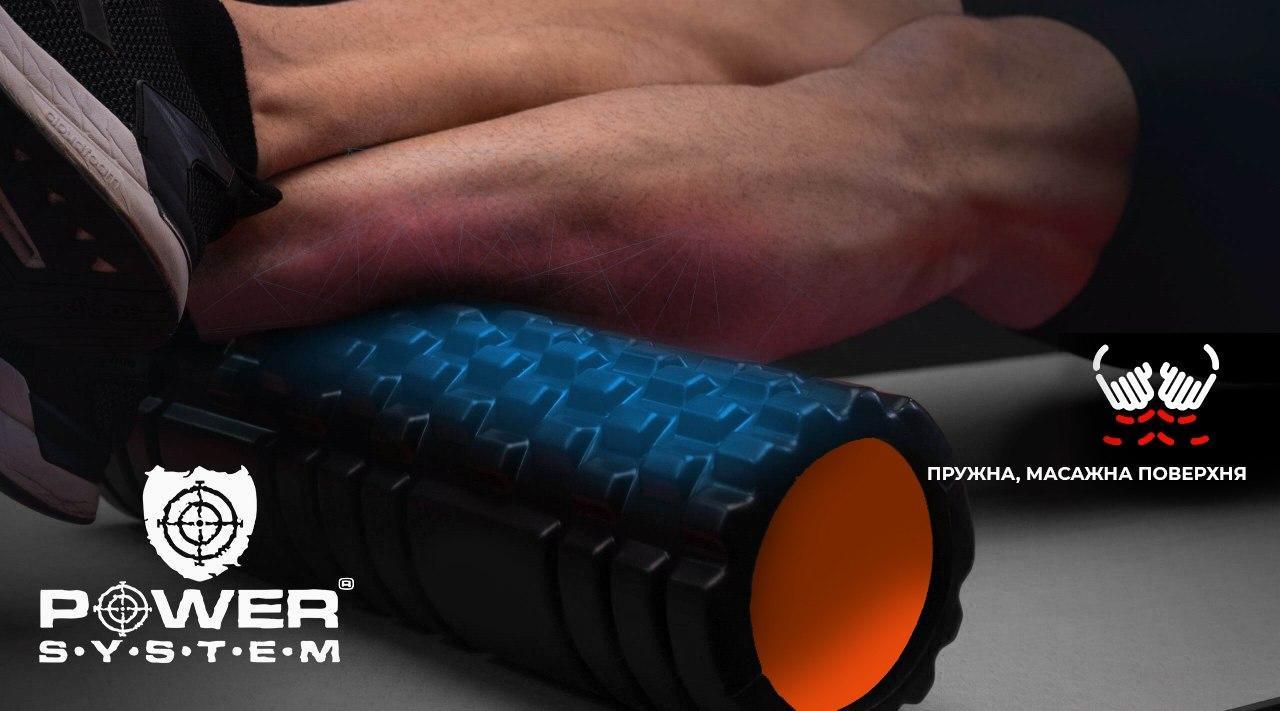 Роллер масажный Power System Fitness Foam Roller PS-4050 Black/Orange - фото 3
