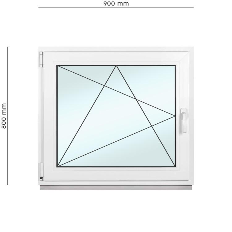 Окно металлопластиковое Framex поворотно-откидное с левым открытием 900х800 мм Белый - фото 2