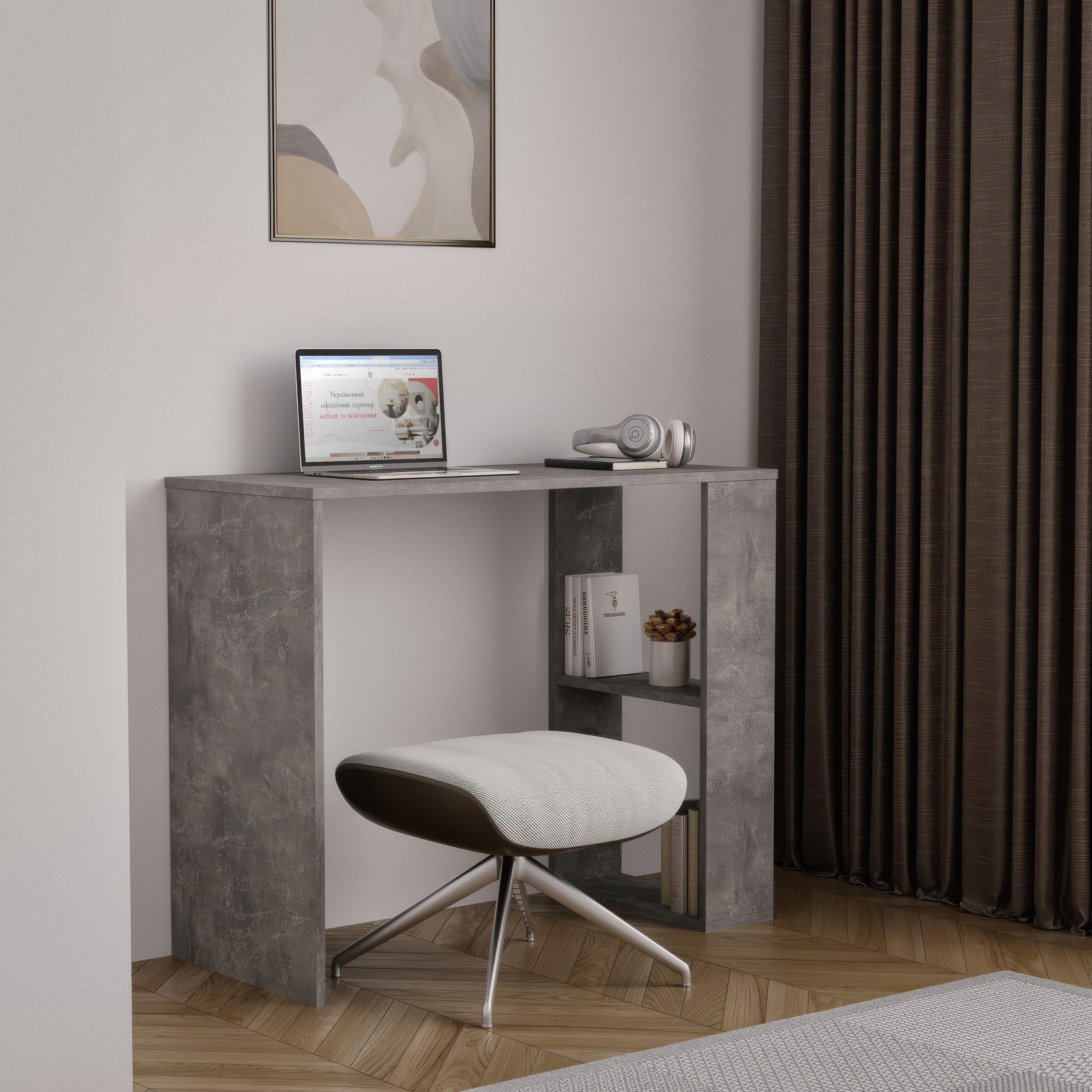 Стол письменный с полками S-10 900х400х750 мм Бетон