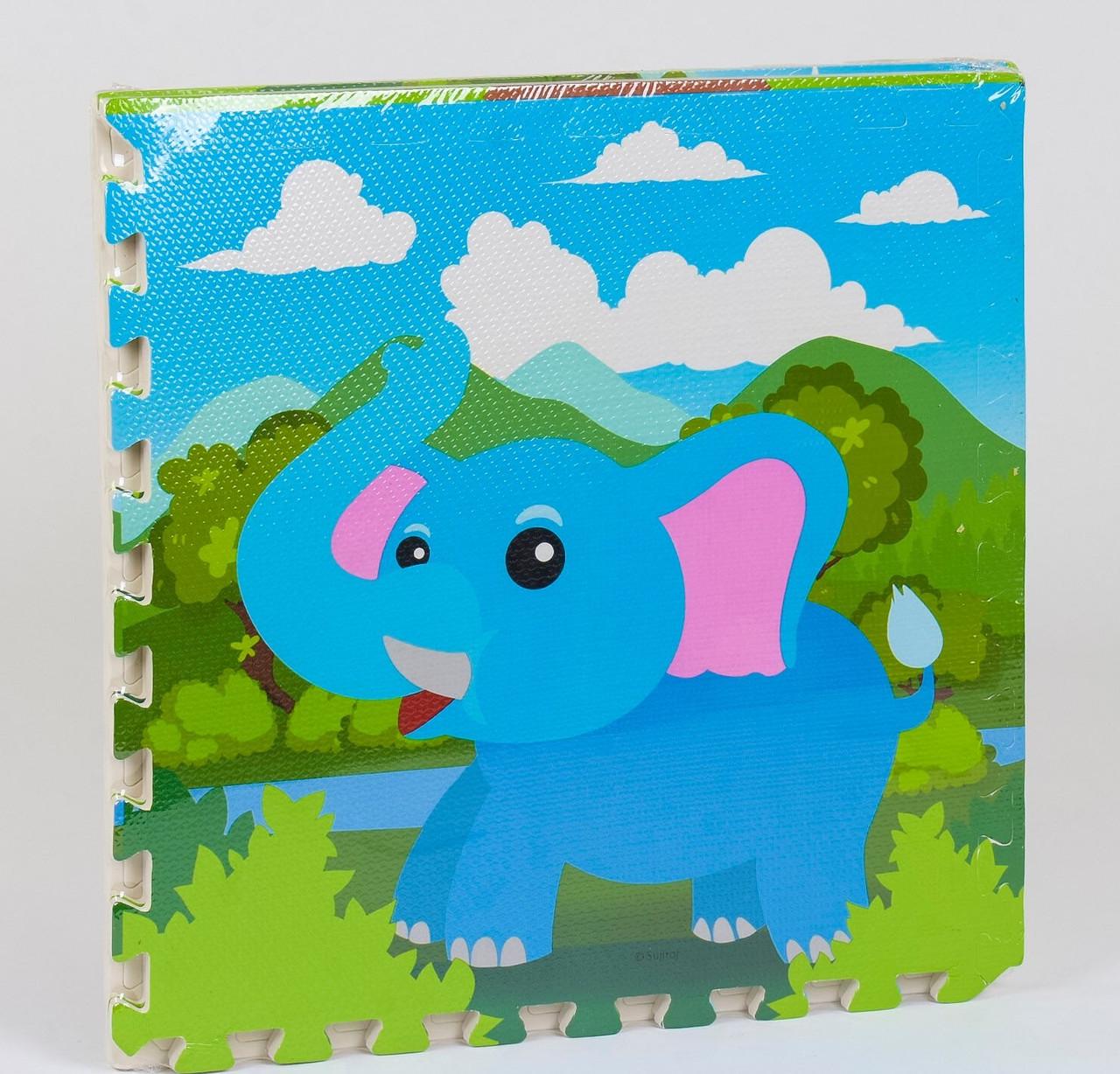 Коврик-пазл Животные EVA С 36566 12 4 шт. 60х60 см