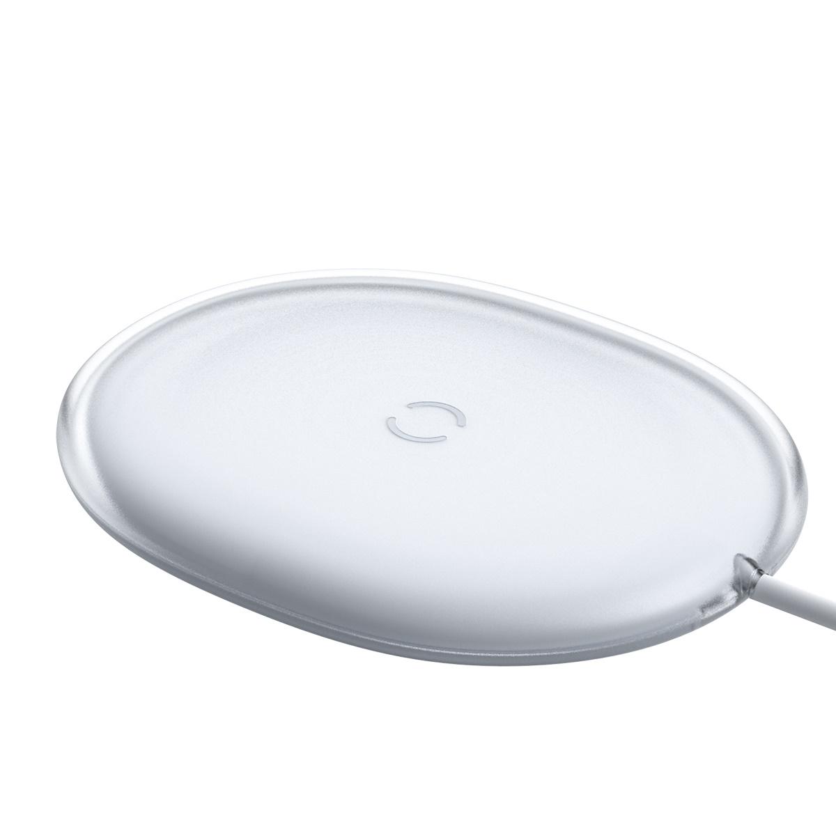 Зарядка беспроводная BASEUS Jelly wireless charger 15W White (WXGD-02)