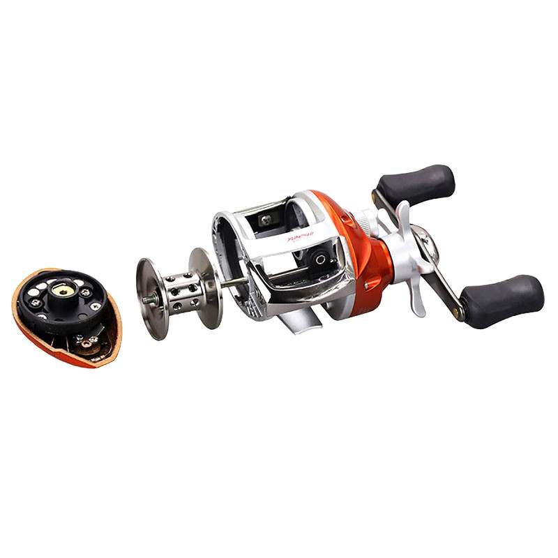 Катушка мультипликаторная рыболовная Yumoshi LV 201 Left Orange - фото 3 Катушка мультипликаторная рыболовная Yumoshi LV 201 Left Orange - фото 3