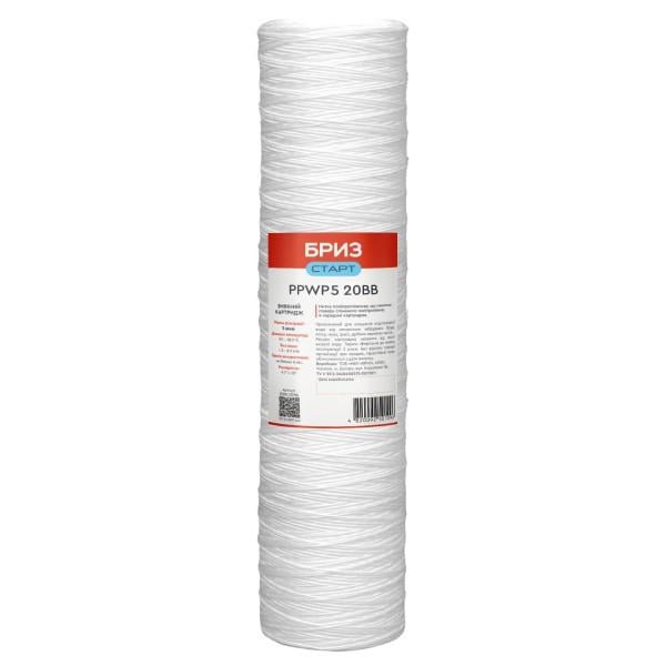 Картридж сменный комбинированный для фильтров воды Бриз Старт PPWP 20ВВ 25/5 мкм (112-K1096) Картридж сменный комбинированный для фильтров воды Бриз Старт PPWP 20ВВ 25/5 мкм (112-K1096)