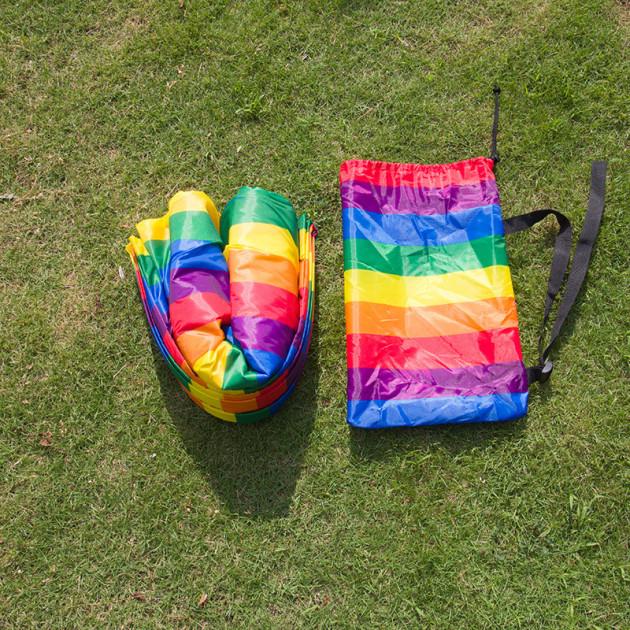 Надувной гамак шезлонг Air Sofa Rainbow 2,35 м Радуга - фото 7