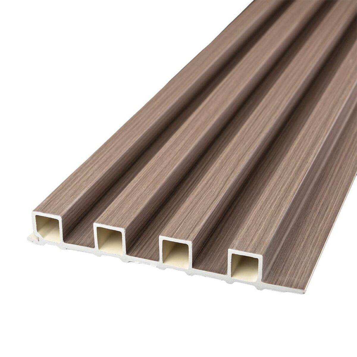 Рельс декоративный WPC стеновой 3000х160х23 мм Светлый орех (SW-00001853)