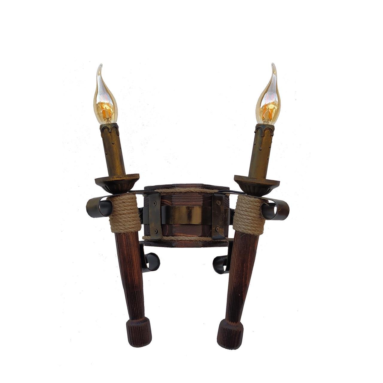 Бра деревянный свечи Lighthouse LPR-20110/2W Коричневый (112195) Бра деревянный свечи Lighthouse LPR-20110/2W Коричневый (112195)